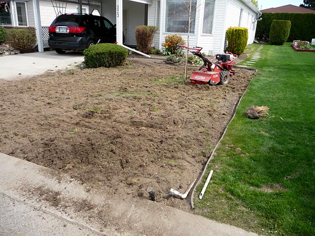 Digging front garden Goreski garden digging the front garden