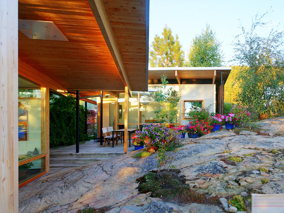 Rock slab patio Maurer Garden rock slab patio area xeriscape garden makeover